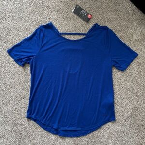 Womens under armour blue athletic tee small NWT